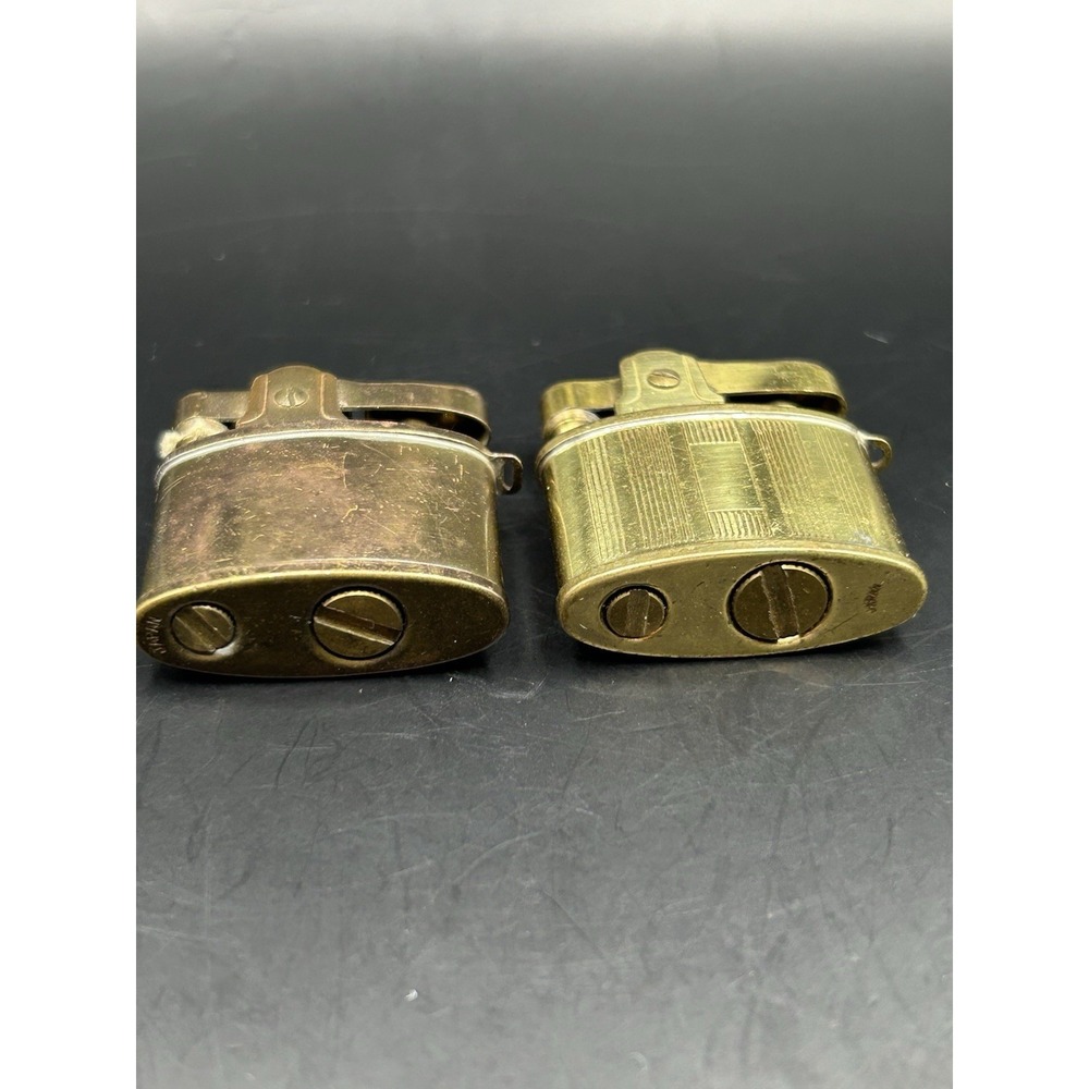 Miniature Brass Lighter Lot (2) Japan Penguin Automatic Lighter + SMC Art Deco - Picture 4 of 9